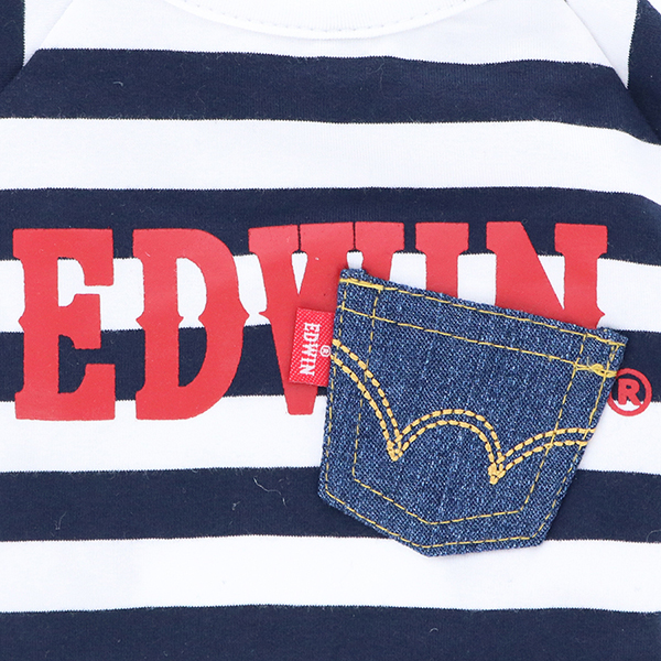 EDWIN（ エドウィン）デニムポケットボーダーTシャツ
