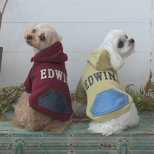 2025秋冬 EDWIN( エドウィン)デニムライクポケット付パーカー