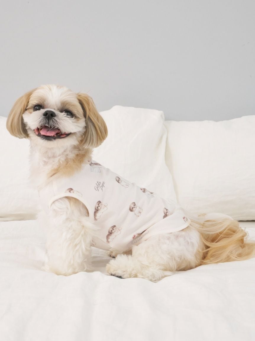 gelato pique(ジェラートピケ)【CAT&DOG】【販路限定商品】シーズー柄プルオーバー |全2色