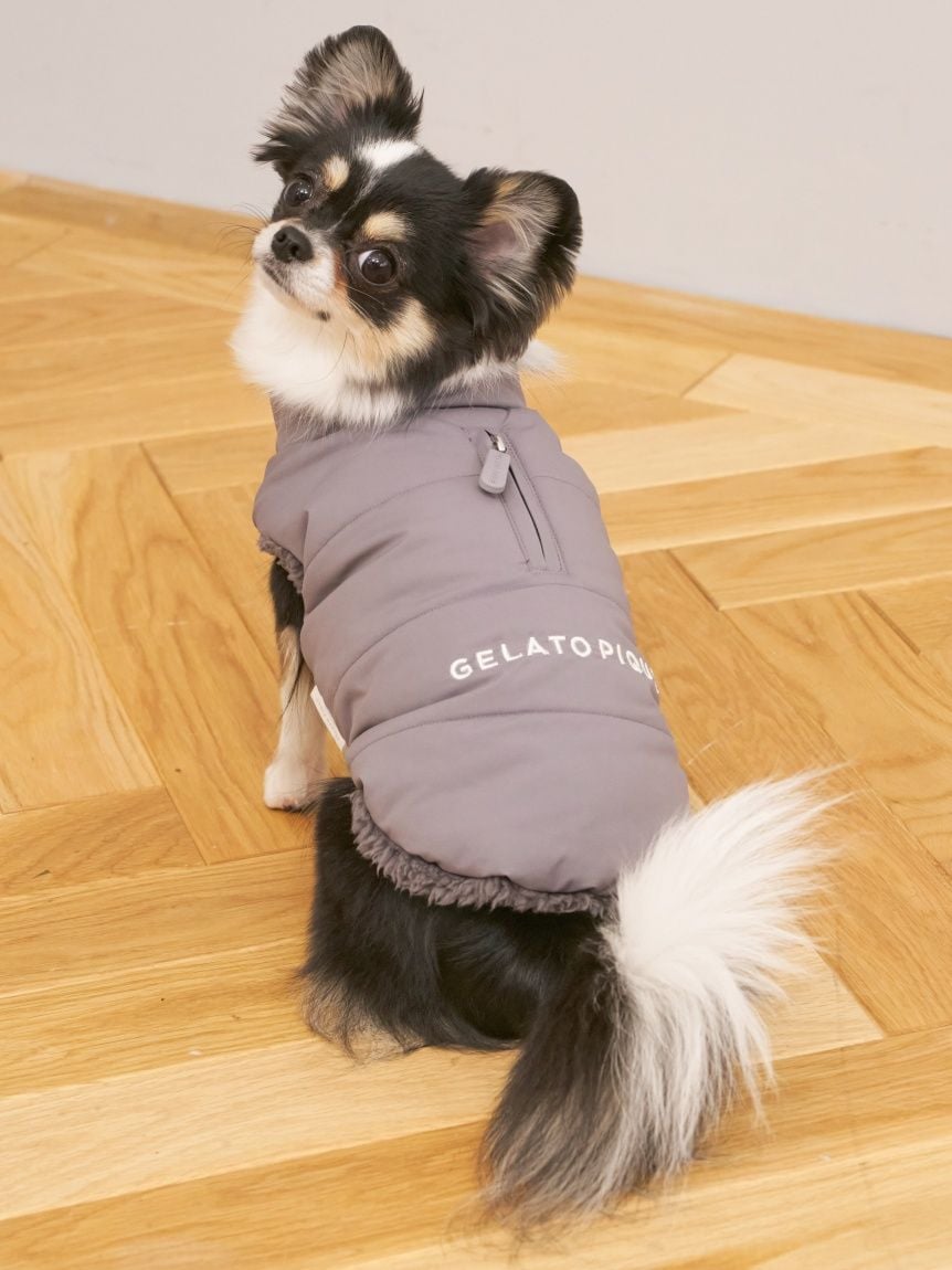 gelato pique(ジェラートピケ)【CAT&DOG】【販路限定商品】中綿ベスト|全3色