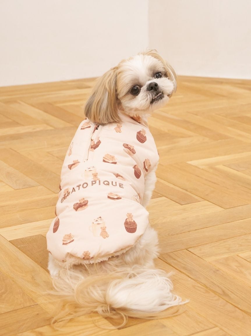 gelato pique(ジェラートピケ)【CAT&DOG】【販路限定商品】中綿ベスト ラージサイズ|全3色