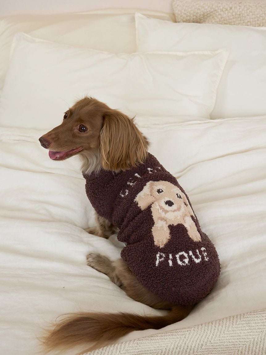 gelato pique(ジェラートピケ)【CAT&DOG】【販路限定商品】ベビモコダックスフンドジャガードプルオーバー|全2色