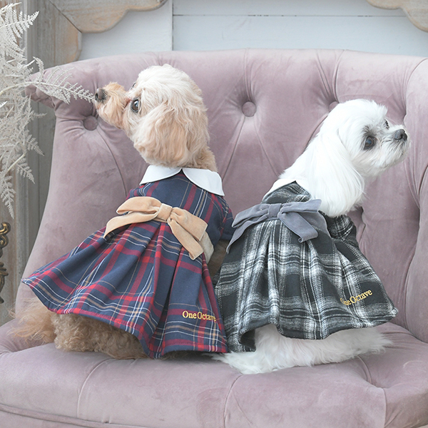 2025秋冬 ONE OCTAVE(ワンオクターヴ)チェック柄ワンピース