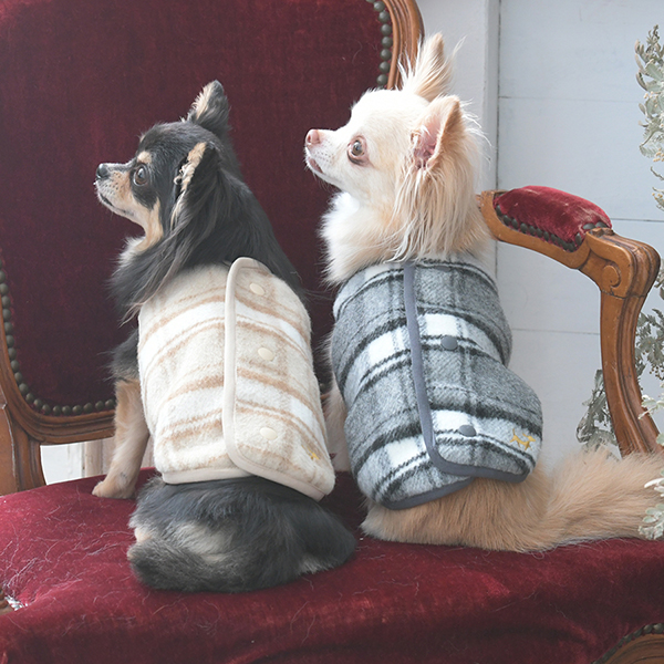 2025秋冬 ROPE PICNIC(ロペピクニック)チェック柄ボアベスト