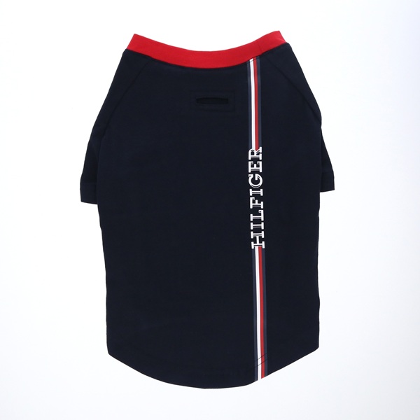 TOMMY HILFIGER(トミーヒルフィガー)ストライプロゴプリントTシャツ / Dog Stripe Logo Print Tee