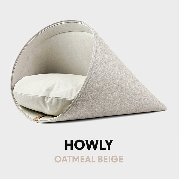 【RED DOTデザイン賞】HOWLPOT（ハウルポット）犬用ハウス クッション付き / HOWLY Oatmeal Beige