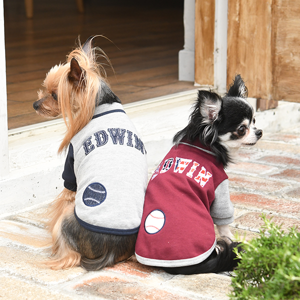 Edwin エドウィン ベースボールスウェット 犬服 ドックウェアcalulu カルル