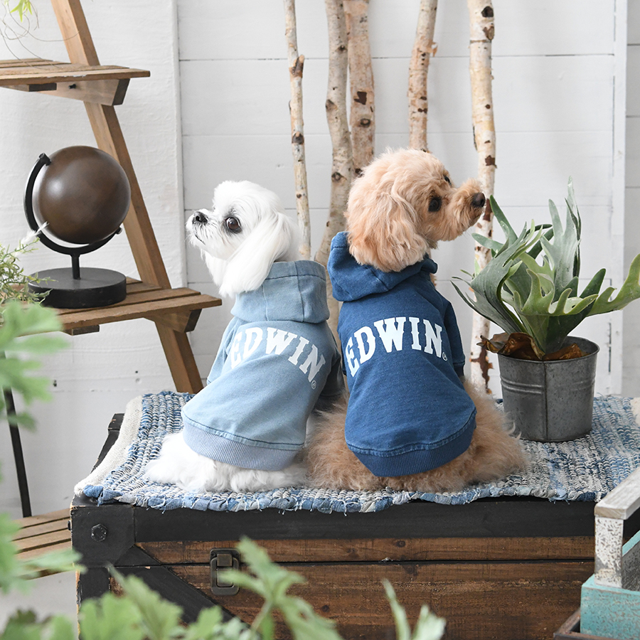 EDWIN（ エドウィン）デニムライクパーカー | 犬服・ドックウェア