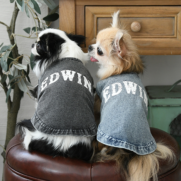 2024春夏 EDWIN（ エドウィン）ウォッシュドビンテージタンク | 犬服