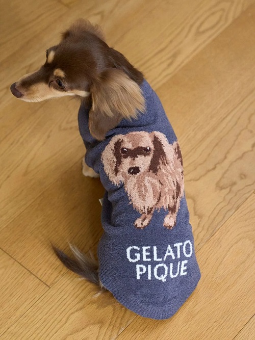 gelato pique（ジェラートピケ）【CAT&DOG】【販路限定商品】ダックスフンドジャガードノースリーブプルオーバー｜全2色